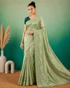 Afs Rutvi Silk Akira Cotton Thread Embroidery Saree